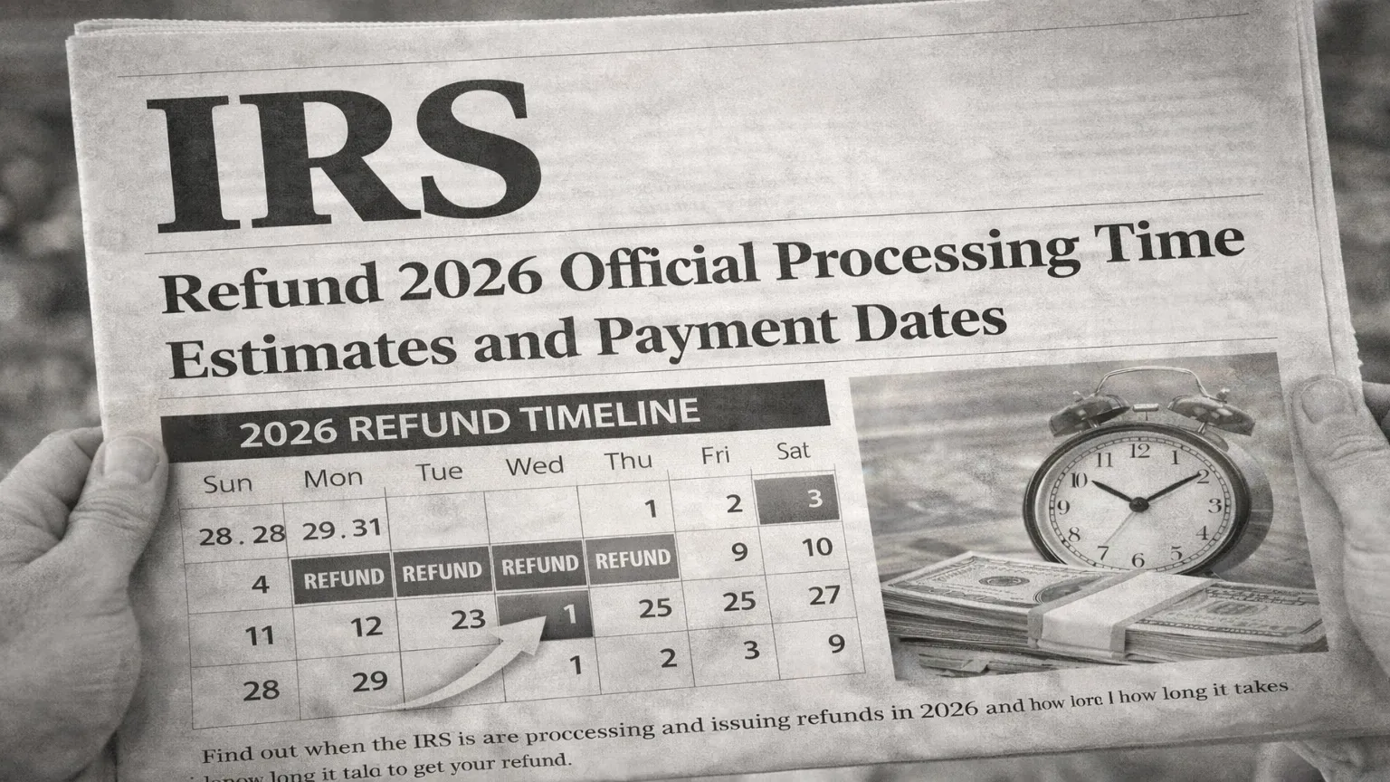 IRS Refund 2026, IRS Processing Time 2026, IRS Refund Payment Dates, IRS Refund Schedule, IRS Direct Deposit, Tax Refund 2026, IRS Refund Status, Where's My Refund, US Tax News